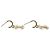 Chanel CC Beaded Small Hoop Drop Earrings Golden - view 3