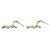 Chanel CC Beaded Small Hoop Drop Earrings Golden - view 4