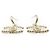 Chanel CC Beaded Small Hoop Drop Earrings Golden - view 5