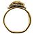 Chanel Vintage Double CC Gold Silver Textured Ring Silvery Golden - view 11