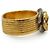 Chanel Vintage Double CC Gold Silver Textured Ring Silvery Golden - view 5