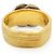 Chanel Vintage Double CC Gold Silver Textured Ring Silvery Golden - view 8