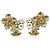 Chanel Orecchini a clip CC Camellia Flower in perle sintetiche GP Bianco D'oro
