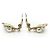 Chanel Orecchini a clip CC Camellia Flower in perle sintetiche GP Bianco D'oro - vista 9
