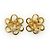 Chanel Orecchini a clip CC Flower D'oro - vista 7
