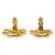 Chanel Orecchini a clip CC Flower D'oro - vista 9