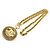 Chanel Vintage CC Sunburst Cut-out lange Halskette GP Golden