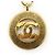 Chanel Vintage CC Sunburst Cut-out lange Halskette GP Golden - Ansicht 4