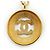 Chanel Vintage CC Sunburst Cut-out lange Halskette GP Golden - Ansicht 5