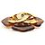 Chanel Spilla grande vintage CC quadrifoglio effetto tartaruga GP Marrone D'oro - vista 3