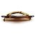 Chanel Spilla grande vintage CC quadrifoglio effetto tartaruga GP Marrone D'oro - vista 5