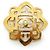 Chanel Vintage CC Filigree Cut-out Flower Große Brosche GP Golden