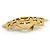 Chanel Vintage CC Filigree Cut-out Flower Große Brosche GP Golden - Ansicht 4