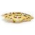 Chanel Vintage CC Filigree Cut-out Flower Große Brosche GP Golden - Ansicht 6