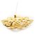 Chanel Vintage CC Filigree Cut-out Flower Große Brosche GP Golden - Ansicht 8