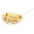 Chanel Vintage CC Filigree Cut-out Flower Große Brosche GP Golden - Ansicht 9