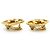 Chanel Brincos de pressão CC em forma de diamante GP Dourado - vista 4