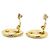 Chanel Brincos de pressão CC em forma de diamante GP Dourado - vista 9