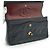 Chanel Bolsa de Ombro com Corrente Double Flap Matelassé 25 em pele de cordeiro Preto Bordeaux Azul marinho - vista 12