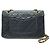 Chanel Bolsa de Ombro com Corrente Double Flap Matelassé 25 em pele de cordeiro Preto Bordeaux Azul marinho - vista 2