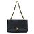 Chanel Bolsa de Ombro com Corrente Double Flap Matelassé 25 em pele de cordeiro Preto Bordeaux Azul marinho - vista 3