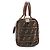 Fendi Sac Mini Boston Zucca Velvet Marron - vue 3