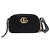 Gucci Borsa a tracolla Camera GG Marmont in velluto Nero Rosa