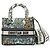 Lady Dior Medium Embroidered D-Lite Blanco Multicolor