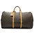 Louis Vuitton Monogram Keepall 60 Marrom Lona Couro