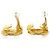 Chanel Vintage CC Woven Clip-on Ohrringe GP Golden - Ansicht 9