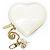 Louis Vuitton Monogram Vernis Porte Monnaie Coeur Branco Dourado