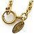 Chanel Vintage Small CC Matelassé Anhänger-Halskette Golden - Ansicht 12