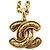 Chanel Vintage Small CC Matelassé Anhänger-Halskette Golden - Ansicht 4