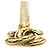 Chanel Vintage Small CC Matelassé Anhänger-Halskette Golden - Ansicht 5