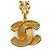 Chanel Vintage Small CC Matelassé Anhänger-Halskette Golden - Ansicht 9