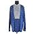 Autre Marque Monoki blaues Baumwollkleid mit Stickerei