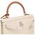 Hermès mala HERMES Kelly 25 em Couro Branco - 103980 - vista 7
