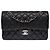 CHANEL Timeless/Classique Tasche aus schwarzem Leder - 103983