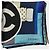 Foulard Chanel in seta blu a pois con logo CC - vista 2