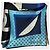 Foulard Chanel in seta blu a pois con logo CC - vista 3