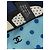Foulard Chanel in seta blu a pois con logo CC - vista 9