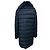 Autre Marque Abrigo acolchado Amina Rubinacci azul de lana con cremallera frontal y cuello de piel - vista 3