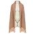 Loro Piana Sciarpa lunga in baby cashmere con motivo a spina di pesce e frange, rosa chiaro