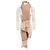 Loro Piana Sciarpa lunga in baby cashmere con motivo a spina di pesce e frange, rosa chiaro - vista 3