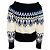 Jersey corto de punto Fairisle Alexander McQueen Black / Ivory / Blue Multicolor - vista 3