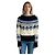 Jersey corto de punto Fairisle Alexander McQueen Black / Ivory / Blue Multicolor - vista 4