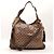 Bamboo Gucci Borsa Hobo Monogram GG con Bambù Marrone Monogramma - vista 3
