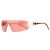 Óculos de sol máscara shield Dior by Galliano SS04 ‘Millenium’ Ruthenium Wrap Vermelho