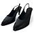 Chanel Slingback-Pumps aus schwarzem Leder und Lackleder - Ansicht 4