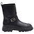 Botas biker Hogan H619 em pele preta Preto